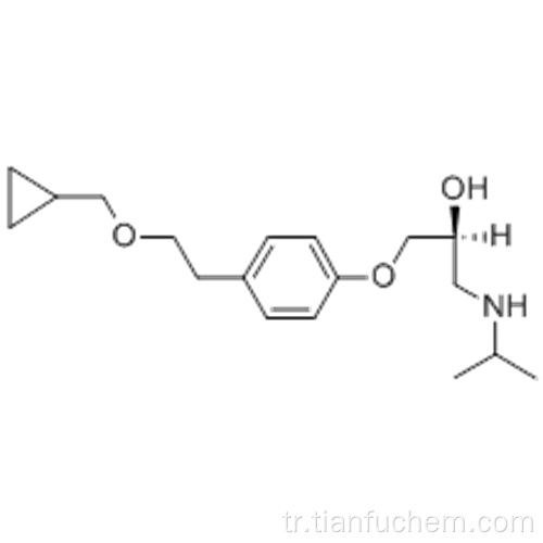 2-Propanol, 1- [4- [2- (siklopropilmetoksi) etil] fenoksi] -3 - [(1-metiletil) amino] -, (57187859,2S) - CAS 93221-48-8